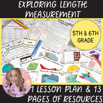 Preview of Length Measurement Lesson Plan│Worksheets, Activities, Visual Aids│5th/6th Grade