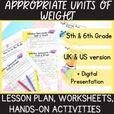 Appropriate Units of Weight│Lesson Plan, Problems, Workshe