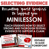 Selecting Strong & Thorough Textual Evidence Minilesson fo