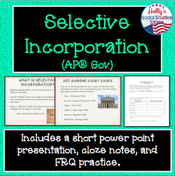 Preview of Selective Incorporation Lesson