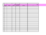 Electronic Speech Therapy Data Sheet - Blank