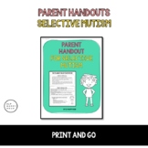 Selective Mutism - Parent Handout