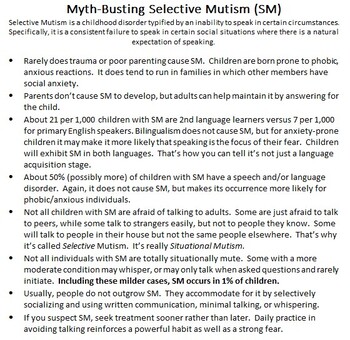 Preview of Selective Mutism Resources