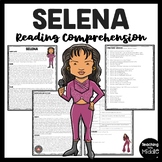 Selena Biography Hispanic Heritage Reading Comprehension W