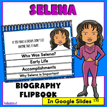Preview of Selena Biography Report Latinx Leader Hispanic Heritage  Women's History