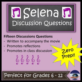 Preview of Selena Movie - Discussion Questions