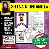 Selena Quintanilla Biography Research, Bookmark, Pop-Up, Writing
