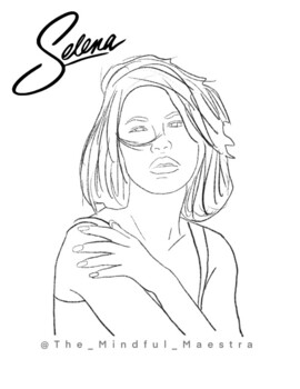 Preview of Selena Quintanilla Coloring Page