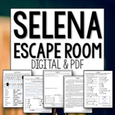 Selena Quintanilla Escape Room in Spanish printable and digital