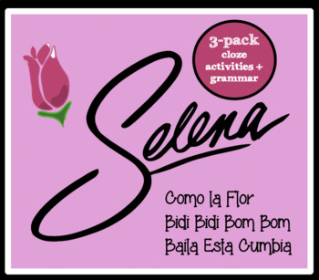 Preview of Selena Quintanilla song pack -Como la Flor, Bidi Bidi Bom Bom, Baila Esta Cumbia