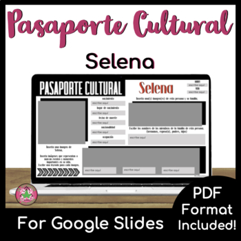 Preview of Selena Research Activity | Pasaporte Cultural