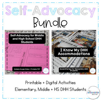 Preview of Self-Advocacy Activity BUNDLE for Deaf Hard of Hearing Students