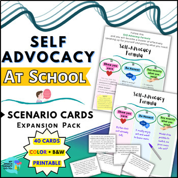 Preview of Self-Advocacy At SCHOOL Life Skills Problem Solving Scenarios for Older Students