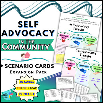 Preview of Self-Advocacy COMMUNITY Life Skills Problem Solving Scenarios for Older Students