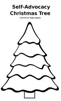 Preview of Self-Advocacy Christmas Tree: Hearing Loss & Accommodations
