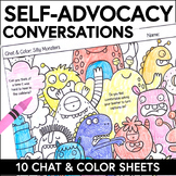 Self-Advocacy Conversation Starters Coloring Activity 