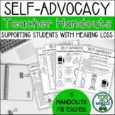 Self-Advocacy Handouts for Teachers