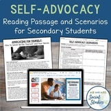 Self Advocacy Lesson, Activities, and Scenarios for Second
