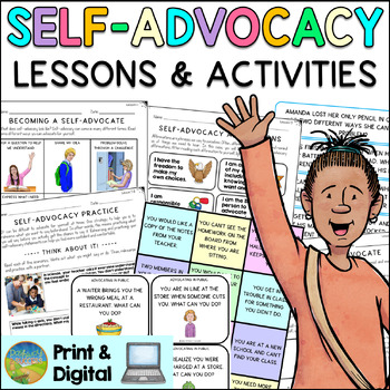 Preview of Self-Advocacy Lessons - Social Skills & SEL Problem-Solving Activities