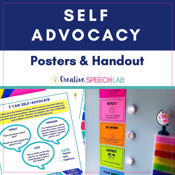 Preview of Self-Advocacy Posters and Handout for Speech and Language Therapy