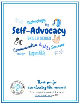 Preview of Self-Advocacy Series for Students with Hearing Loss Bundle