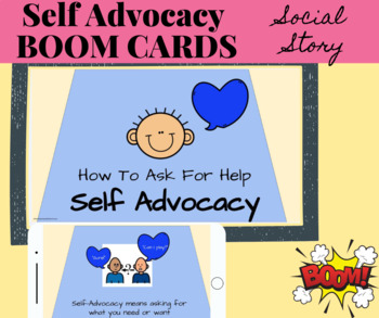 Preview of Self Advocacy Social Narrative BOOM Cards for Special Education