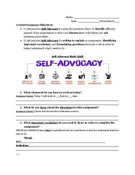 Preview of Self-Advocacy Study Hall