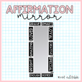 Self-Affirmation Mirror Signs FREEBIE!