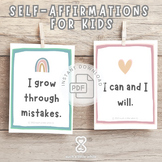 Self-Affirmations Printable Cards | SEL “I am…” Positive A