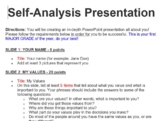 Self-Analysis Powerpoint Project