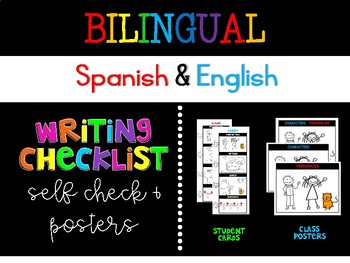 Preview of Pre-K & Kinder Writing Goals Checklist {Dual Language/ Spanish & English}