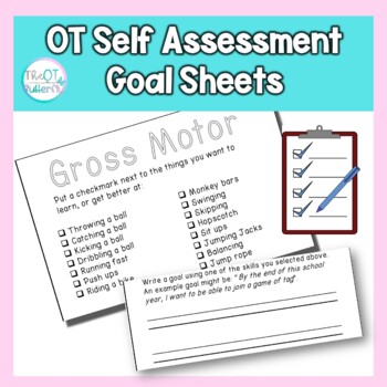 Preview of Goal Setting for Students: Back to School Occupational Therapy Skills Checklist