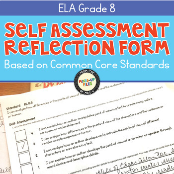 Preview of Self-Assessment Reflection Forms ELA 8