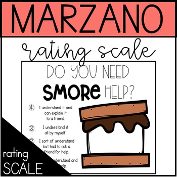 Preview of Student Self Assessment- Marzano Rubric Scale