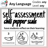 Self-Assessment Scale for Student Reflection - Chili Peppers
