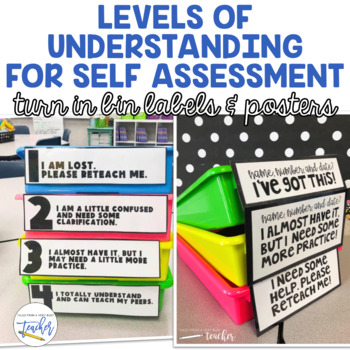 Preview of Self Assessment Turn-in Bin Labels and Posters