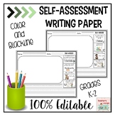 Self Assessment Writing Paper - EDITABLE