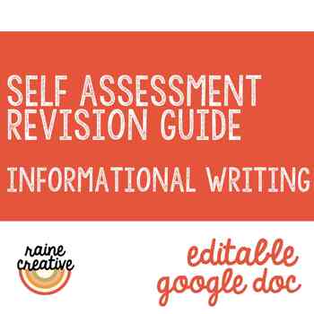 Preview of Self-Assessment for Informational Writing