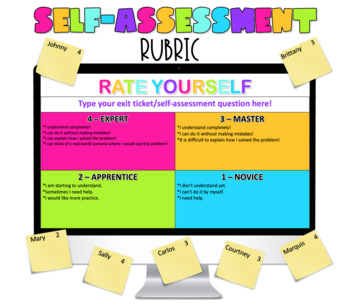 Preview of Formative Self-Assessment Rubric for Daily Instruction | For All Subjects