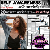 Self-Awareness Activity Worksheets and Answer Keys (Print 