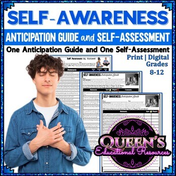 Preview of Self-Awareness Anticipation Guide and Self-Assessment | Self-Awareness