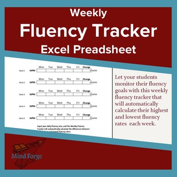 Preview of Self-Calculating Fluency Tracker