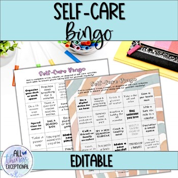 Preview of Self-Care Bingo | Editable