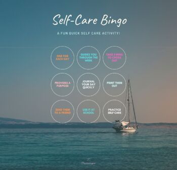 Preview of Self Care Bingo Printable Digital Download Wellness Activity