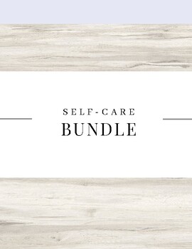 Preview of Self Care Bundle, Therapy Journal Worksheet, Mental Health PageTake care of your