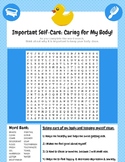Self Care: Caring for My Body Word Search (COVID-19 Pandem