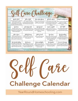 Preview of Self Care Challenge {For Homeschool Moms}