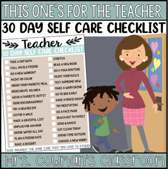 Preview of Self Care Checklist for Teachers