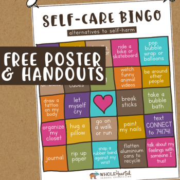 Preview of SELF-CARE COPING STRATEGIES: Alternatives to Self-Harm & Self-Injury Free Poster