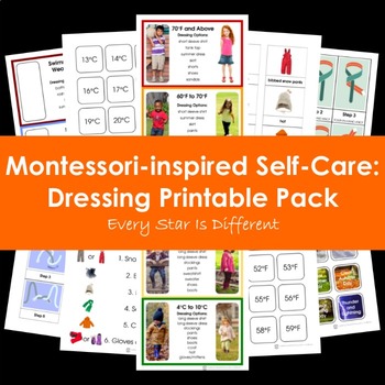 Preview of Self-Care: Dressing Printable Pack